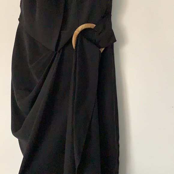 Acler Maine Draped Midi Dress with Ring Detail - Picture 9 of 13